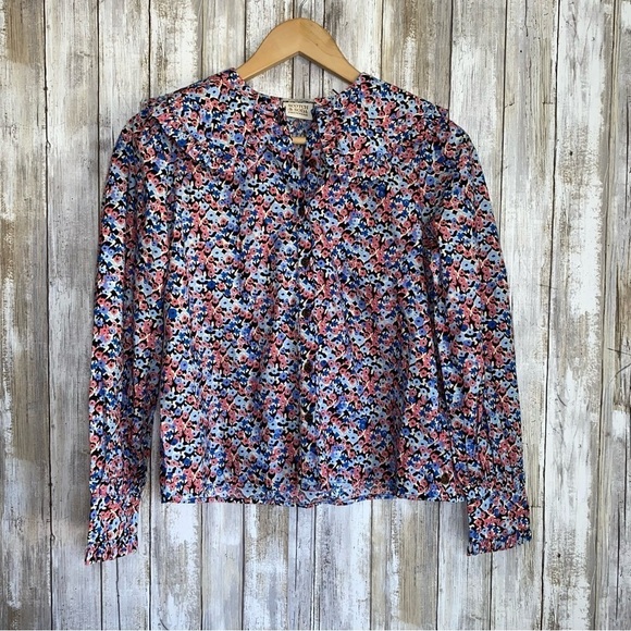 Scotch & Soda Other - NWT Scotch & Soda Kids Blue Floral Winter Collection Button Down